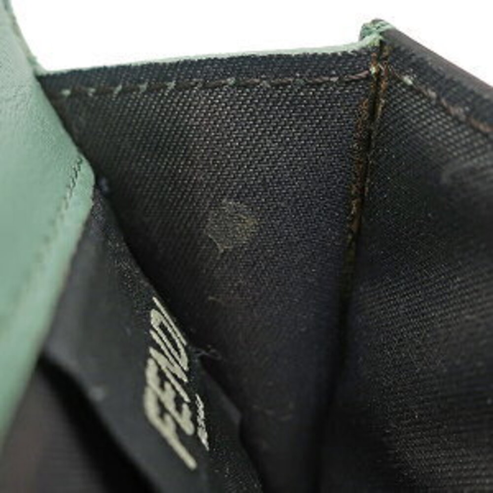Fendi Baguette Trifold Wallet Green Leather - Picture 14 of 14